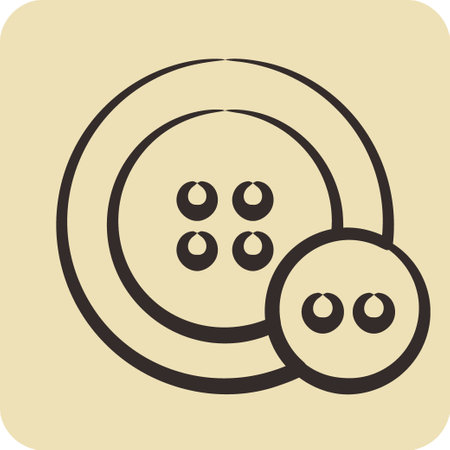 Icon Buttons. suitable for education symbol. hand drawn style. simple design editable. design templateのイラスト素材