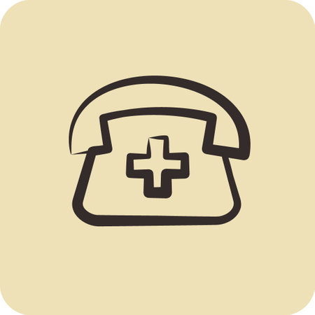 Icon Calling. suitable for education symbol. hand drawn style. simple design editable. design templateのイラスト素材