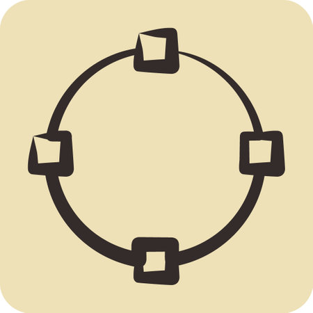 Icon Draw Circle. related to Graphic Design Tools symbol. hand drawn styleのイラスト素材