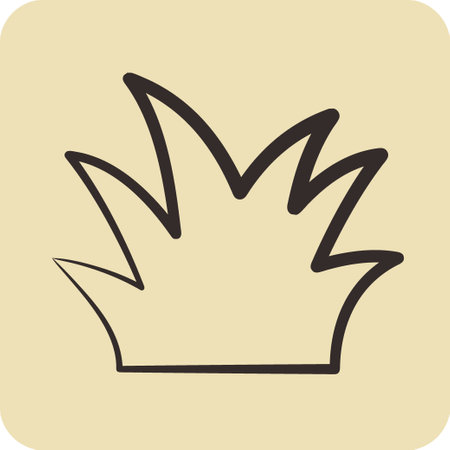 Icon Lawn. suitable for City Park symbol. hand drawn style. simple design editable. design templateのイラスト素材