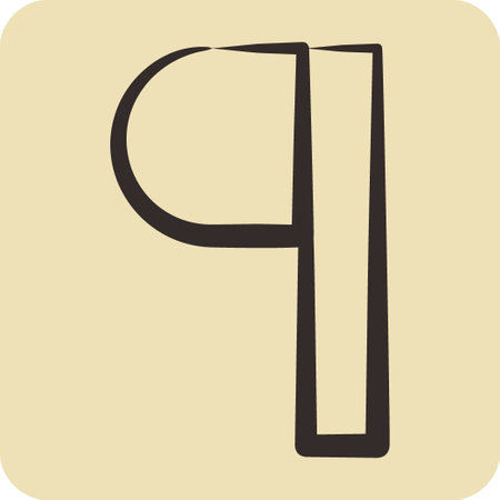 Icon Paragraph. related to Graphic Design Tools symbol. hand drawn styleのイラスト素材