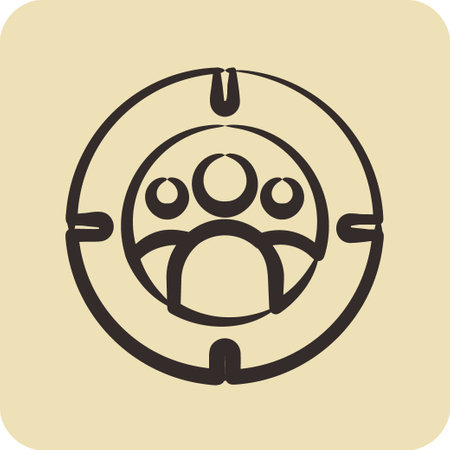 Icon Personality. suitable for Branding symbol. hand drawn style. simple design editable. design...