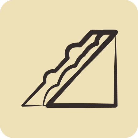 Icon Sandwich. suitable for Bakery symbol. hand drawn style. simple design editable. design templateのイラスト素材