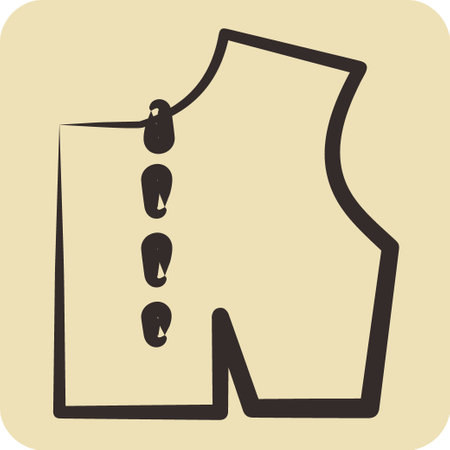 Icon Sewing Pattern. suitable for education symbol. hand drawn style. simple design editable. design templateのイラスト素材