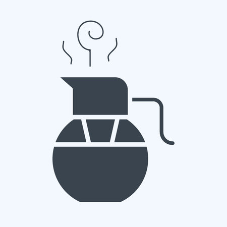 Icon Glass Teaport. related to Tea symbol. glyph style. simple design editable. simple illustration. green teaのイラスト素材