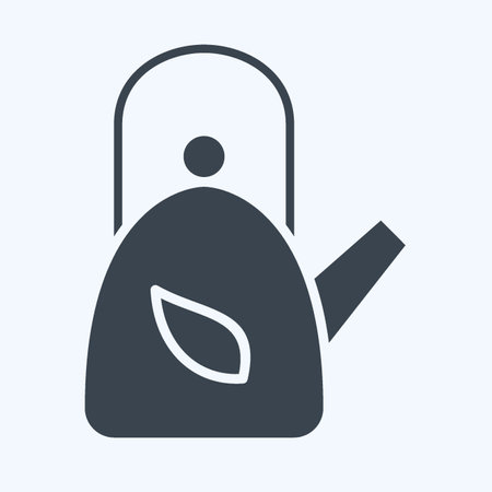 Icon Kettle. related to Tea symbol. glyph style. simple design editable. simple illustration. green teaのイラスト素材