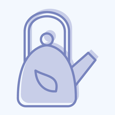 Icon Kettle. related to Tea symbol. two tone style. simple design editable. simple illustration. green teaのイラスト素材