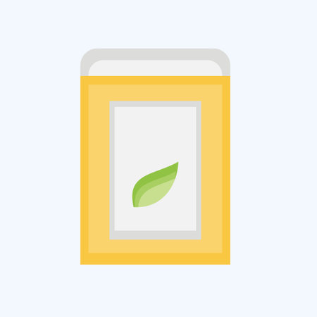 Icon Tea Box. related to Tea symbol. flat style. simple design editable. simple illustration. green teaのイラスト素材