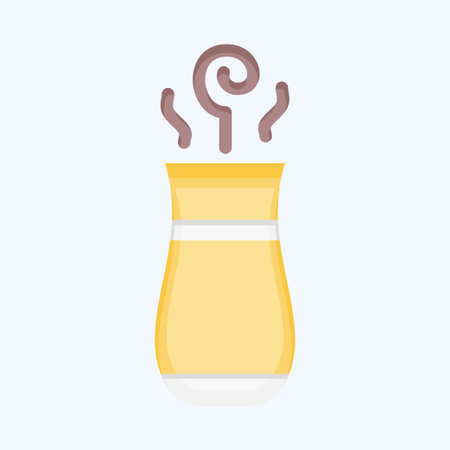 Icon Turkish Tea. related to Tea symbol. flat style. simple design editable. simple illustration. green teaのイラスト素材
