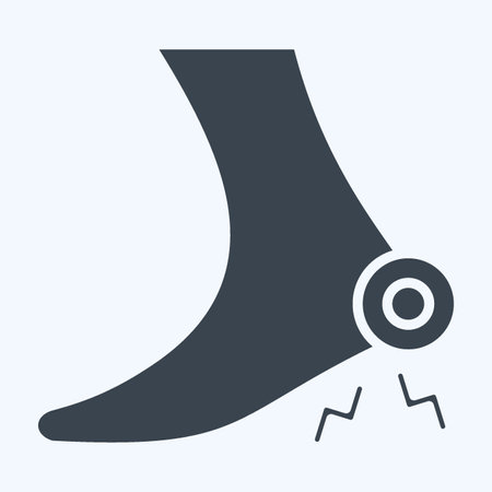 Icon Achilles. related to Body Ache symbol. glyph style. simple design editable. simple illustrationのイラスト素材