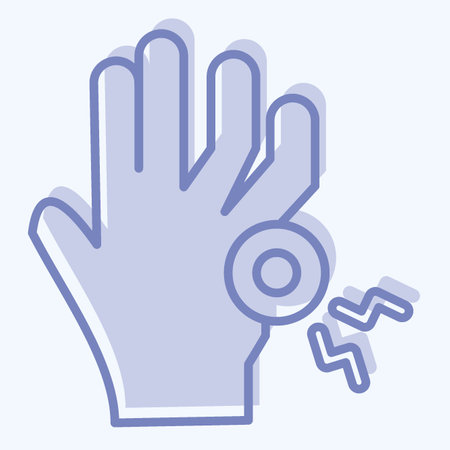 Icon Finger. related to Body Ache symbol. two tone style. simple design editable. simple illustrationのイラスト素材
