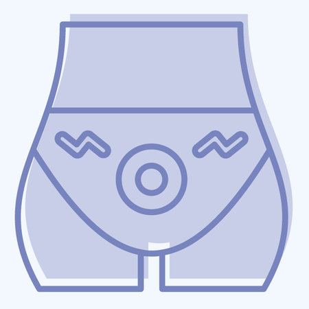 Icon Hemorrhoids. related to Body Ache symbol. two tone style. simple design editable. simple illustrationのイラスト素材