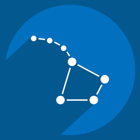 Icon Big Dipper. related to Space symbol. long shadow style. simple design editable. simple illustrationのイラスト素材