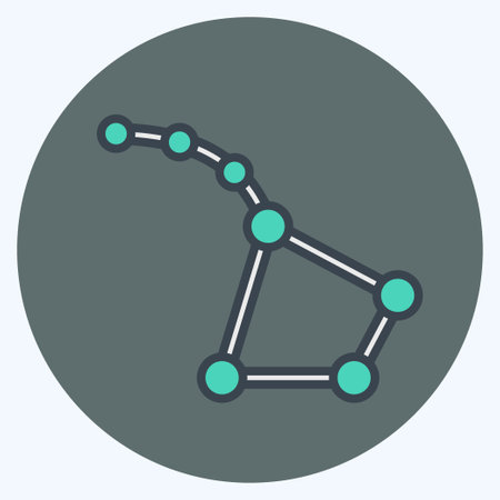 Icon Big Dipper. related to Space symbol. color mate style. simple design editable. simple illustrationのイラスト素材