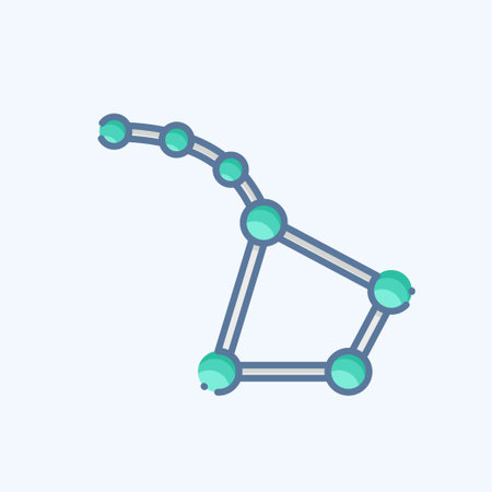 Icon Big Dipper. related to Space symbol. doodle style. simple design editable. simple illustrationのイラスト素材