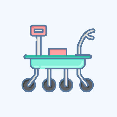 Icon Moon Rover. related to Space symbol. doodle style. simple design editable. simple illustrationのイラスト素材