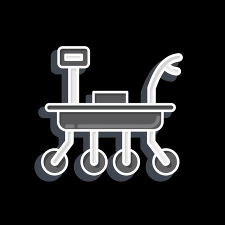 Icon Moon Rover. related to Space symbol. glossy style. simple design editable. simple illustrationのイラスト素材