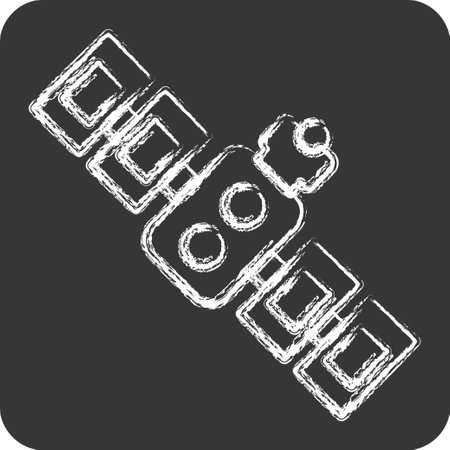 Icon Satelite. related to Space symbol. chalk Style. simple design editable. simple illustrationのイラスト素材