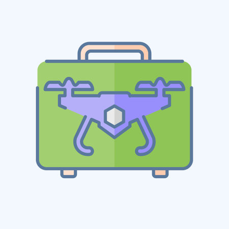 Icon Drone Case. related to Drone symbol. doodle style. simple design editable. simple illustrationのイラスト素材