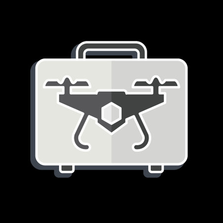 Icon Drone Case. related to Drone symbol. glossy style. simple design editable. simple illustrationのイラスト素材