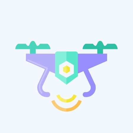 Icon Drone. related to Drone symbol. flat style. simple design editable. simple illustrationのイラスト素材