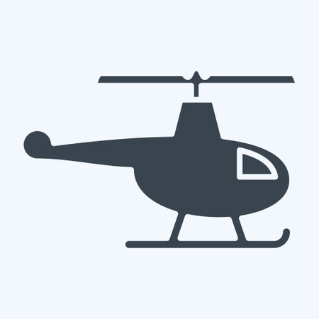 Icon Helicopter. related to Drone symbol. glyph style. simple design editable. simple illustrationのイラスト素材