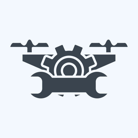 Icon Maintenance and Repair. related to Drone symbol. glyph style. simple design editable. simple illustrationのイラスト素材