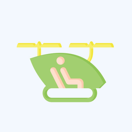 Icon Passanger Drone. related to Drone symbol. flat style. simple design editable. simple illustrationのイラスト素材