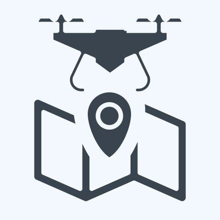 Icon Navigation. related to Drone symbol. glyph style. simple design editable. simple illustrationのイラスト素材