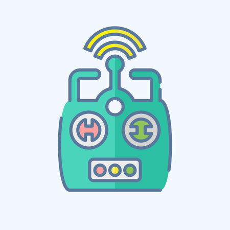 Icon Remote Control. related to Drone symbol. doodle style. simple design editable. simple illustrationのイラスト素材
