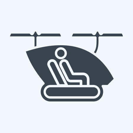 Icon Passanger Drone. related to Drone symbol. glyph style. simple design editable. simple illustrationのイラスト素材