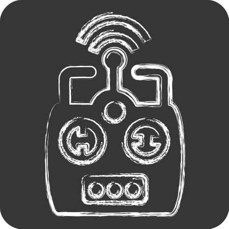 Icon Remote Control. related to Drone symbol. chalk Style. simple design editable. simple illustrationのイラスト素材