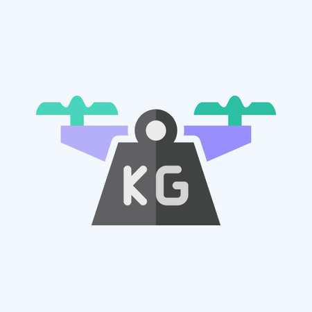 Icon Weight. related to Drone symbol. flat style. simple design editable. simple illustrationのイラスト素材