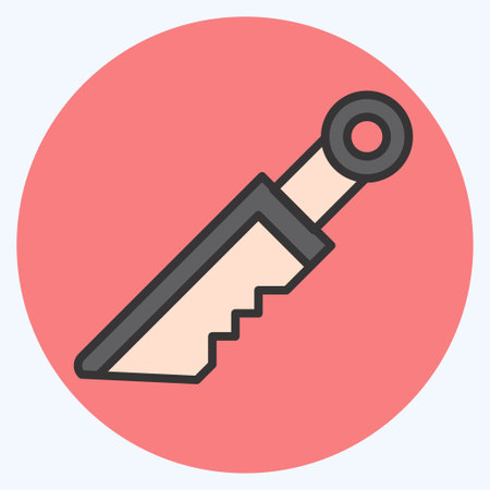 Icon Dagger. related to Military symbol. color mate style. simple design editable. simple illustrationのイラスト素材