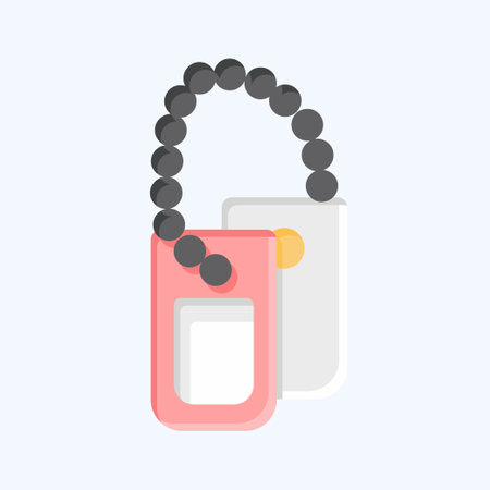 Icon Dog Tag. related to Military symbol. flat style. simple design editable. simple illustrationのイラスト素材