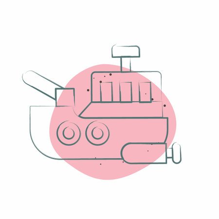 Icon Marine. related to Military symbol. Color Spot Style. simple design editable. simple illustrationのイラスト素材
