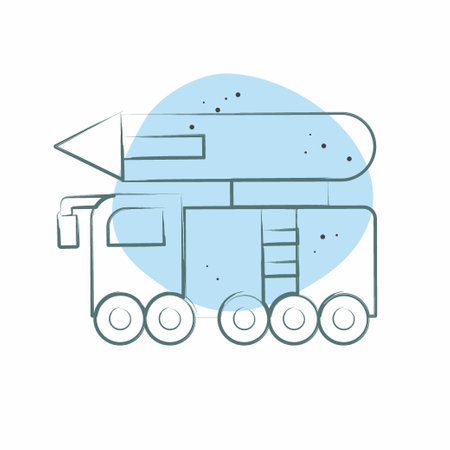 Icon Missile. related to Military symbol. Color Spot Style. simple design editable. simple illustrationのイラスト素材