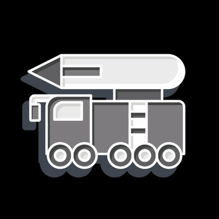 Icon Missile. related to Military symbol. glossy style. simple design editable. simple illustrationのイラスト素材