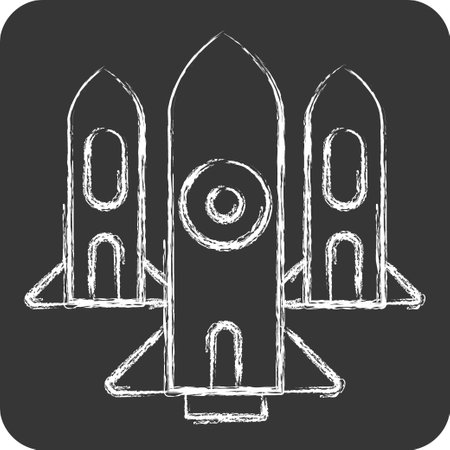 Icon Nuclear. related to Military symbol. chalk Style. simple design editable. simple illustrationのイラスト素材