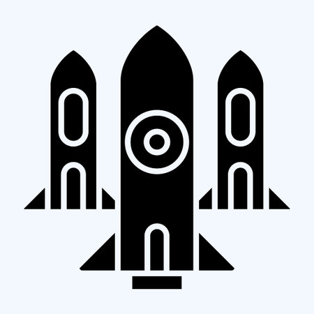 Icon Nuclear. related to Military symbol. glyph style. simple design editable. simple illustrationのイラスト素材