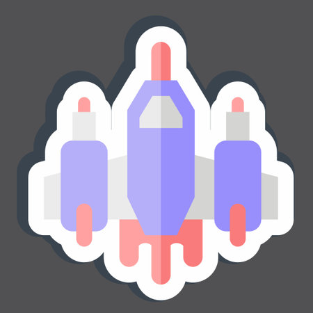 Sticker Aircraft. related to Military symbol. simple design editable. simple illustrationのイラスト素材