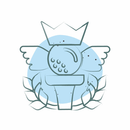 Icon Championship. related to Golf symbol. Color Spot Style. simple design editable. simple illustrationのイラスト素材