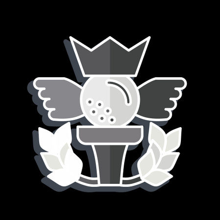 Icon Championship. related to Golf symbol. glossy style. simple design editable. simple illustrationのイラスト素材