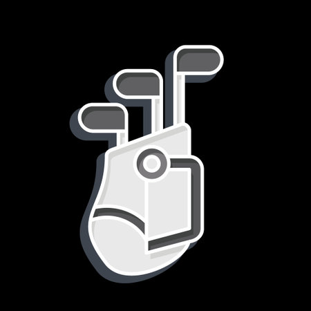 Icon Golf Bag. related to Golf symbol. glossy style. simple design editable. simple illustrationのイラスト素材