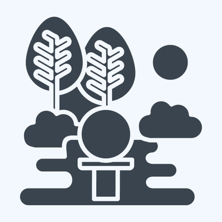Icon Golf Field. related to Golf symbol. glyph style. simple design editable. simple illustrationのイラスト素材
