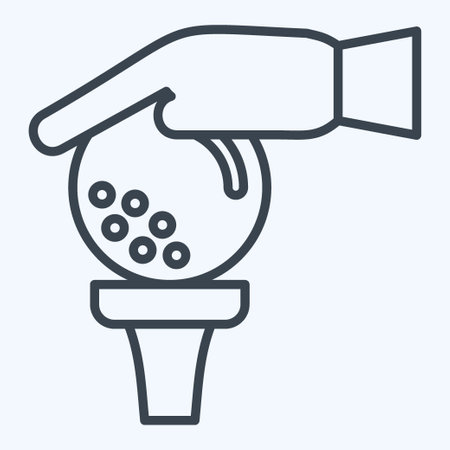 Icon Golf. related to Golf symbol. line style. simple design editable. simple illustrationのイラスト素材