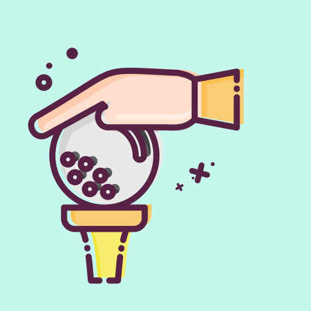 Icon Golf. related to Golf symbol. MBE style. simple design editable. simple illustrationのイラスト素材
