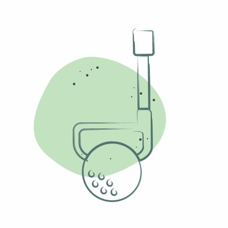 Icon Iron. related to Golf symbol. Color Spot Style. simple design editable. simple illustrationのイラスト素材