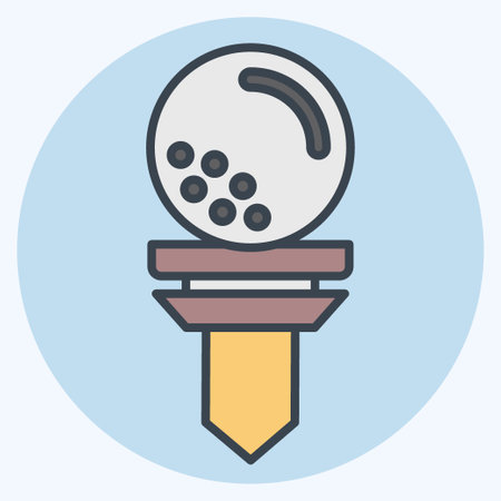 Icon Tees. related to Golf symbol. color mate style. simple design editable. simple illustrationのイラスト素材