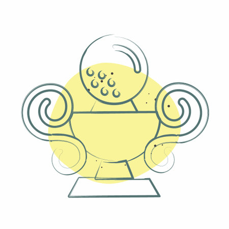 Icon Trophy. related to Golf symbol. Color Spot Style. simple design editable. simple illustrationのイラスト素材